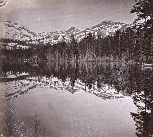 851. View on Donner Lake. Pollard's Hotel. The Summit