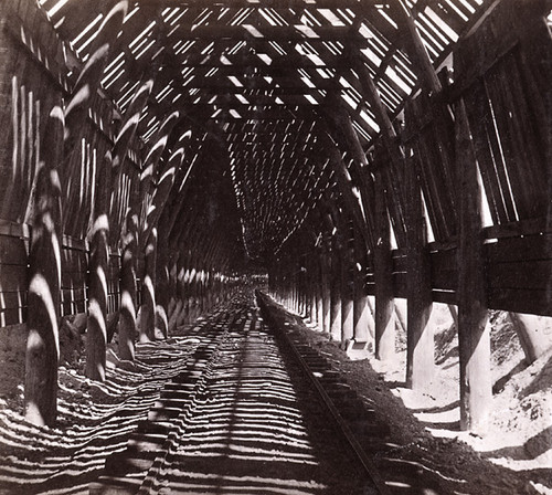 1305. Interior View of Snow Shed--C. P. R. R