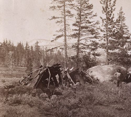 601. An Indian Rancheria in the Sierra Nevada Mts