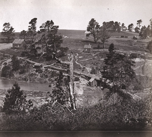 1192. Little River, and road leading from the Mills, looking North. Mendocino County