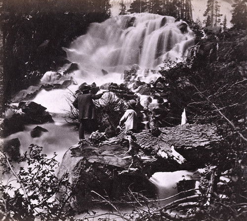 661. Eagle Falls--upper fall, Emerald Bay. Western Shore of Lake Tahoe