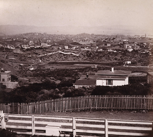 214. View from Spring Valley Reservoir, Market St., looking East, San Francisco