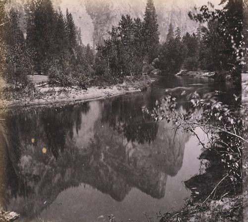 1109. The Three Brothers reflected in the Merced River, Yo-Semite Valley, Mariposa County