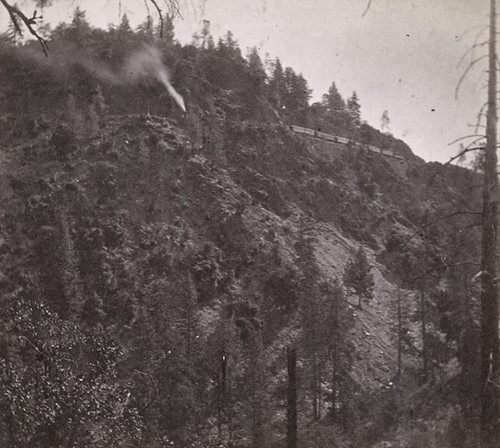 1242. Cape Horn from the Canon, 1000 feet below, Central Pacific Railroad