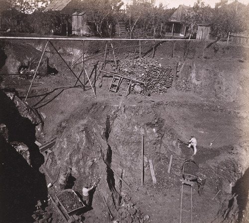 1002. Placer Mining--Columbia, Tuolumne County. Loading the Cars