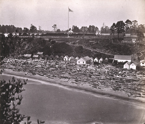 1174. Panoramic View of Noyo Lumber Mills, Mendocino County