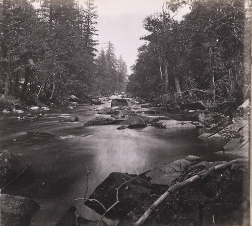 1106. View on the Merced River, near the Bridal Veil, Yo-Semite Valley, Mariposa County