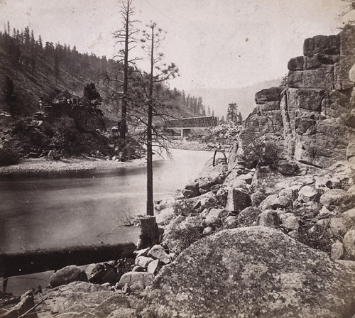 1292. Second Crossing of the Truckee River, Going East--Central Pacific Railroad