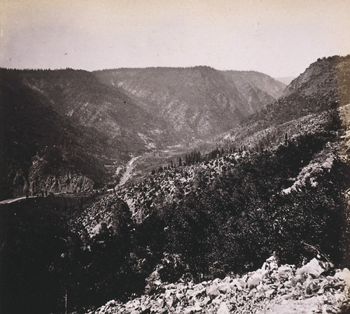 1094. Green Valley, American River, from the Central Pacific Railroad, 4 miles above Alta. Placer County