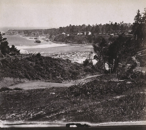 1178. Town of Casper, from the top of the hill, on the road looking North, Mendocino County