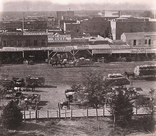 1034. View in front of the Court House, Stockton, San Joaquin County