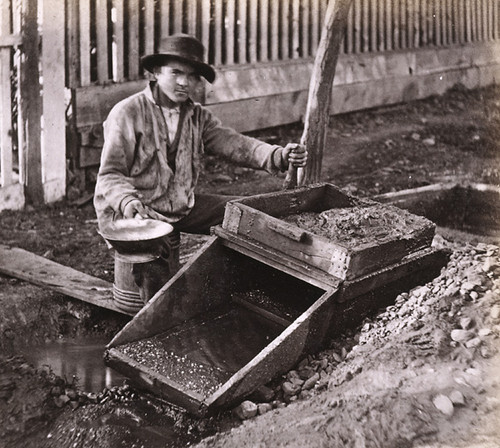 986. Placer Mining in Columbia, Tuolumne County. The Rocker