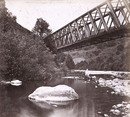 1518. Creek View under the first Bridge, Central Pacific Railroad