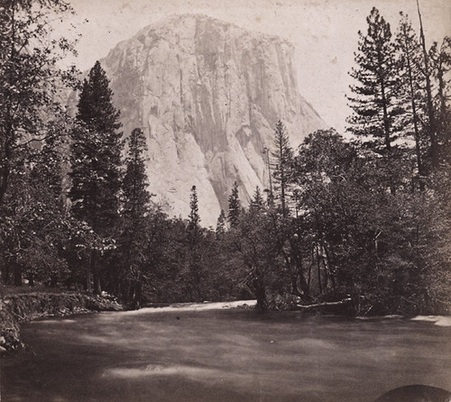 1628. TU-TOCK-AH-NU-LA (El Capitan) 3,300 feet high. from the Hardin Trail, Merced River