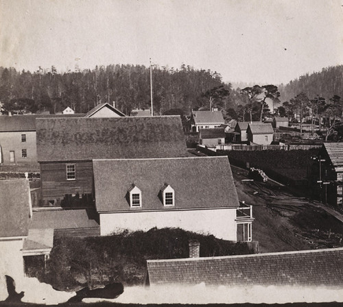 1199. Mendocino City, looking east, Mendocino Co