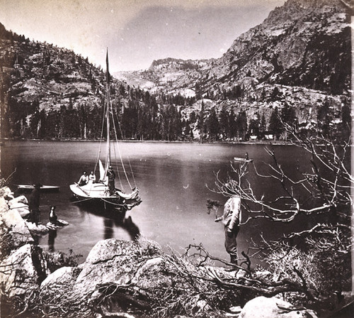 657. Eagle Canon, from Eckley's Island, Emerald Bay. Western Shore of Lake Tahoe