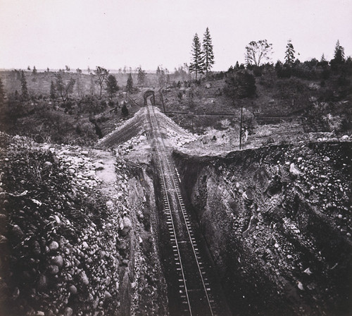 1099. Central Pacific Railroad. View from Bloomer Cut, looking North. Placer County