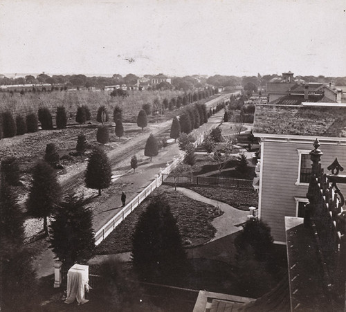 1432. Jackson Street from Dr. Merritt's grounds, looking South, Oakland, Alameda County