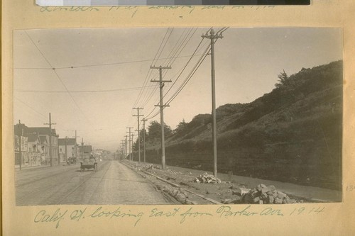 Calif. St. looking East from Parker Ave., 1914