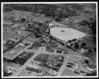 Drive-in theatre, El Monte, aerial view