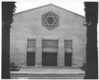 Temple Israel, Hollywood, entrance