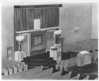 Temple Israel, Hollywood, interior, rendering