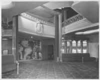 Miami Theatre, Miami, foyer: mural and seat