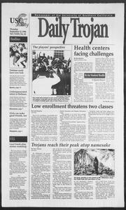 Daily Trojan, Vol. 129, No. 10, September 12, 1996