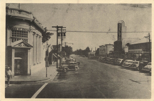 1940's postcard, downtown Brentwood