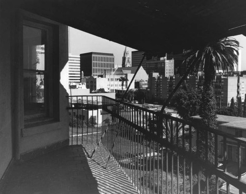 Ambassador Hotel, south tower balcony, facing northeast