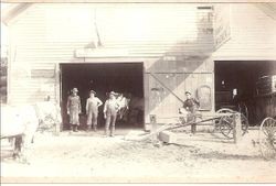 C T Snow Blacksmith business, about 1900 in Sebastopol on Petaluma Avenue
