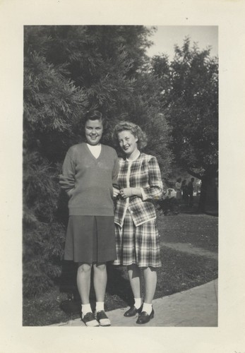 Jean Haynie, Joan Porter at Santa Cruz High School