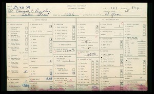 WPA household census for 1226 S LAKE STREET, Los Angeles