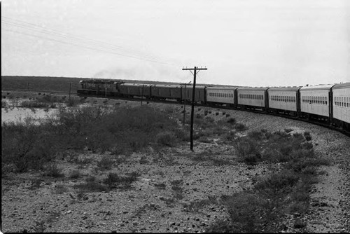 Landscape view of a train, Chihuahua, 1983