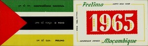 FRELIMO MOÇAMBIQUE, Feliz ano novo 1965 = FRELIMO MOÇAMBIQUE heureuse année 1965