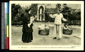 Bringing infants to the mission, China, ca.1920-1940