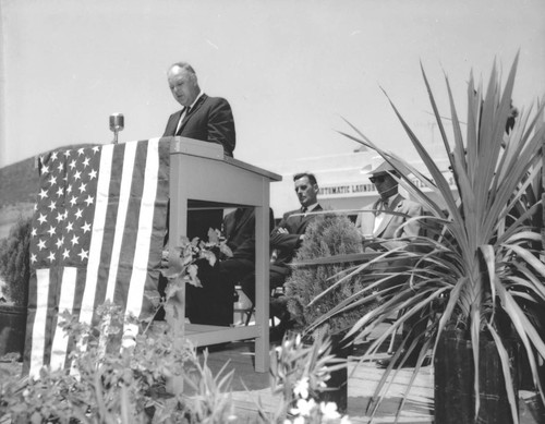 Speaker, close up, Opening the New Post Office, 1961