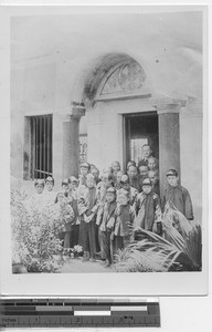 Fr. Taggart with the blind and elderly at Yangjiang, China, 1929