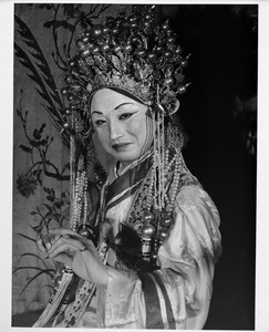 Chinese woman in costume, performer, Chinatown in 1948