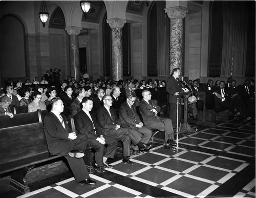 Los Angeles City Council meeting , Los Angeles, 1963