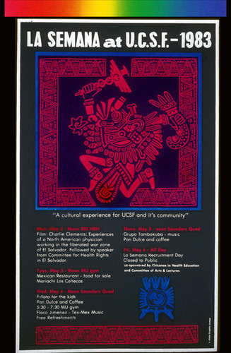 La Semana at UCSF 1983, Announcement Poster for