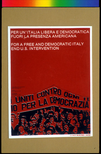 For a free and democratic Italy and U.S. Intervention