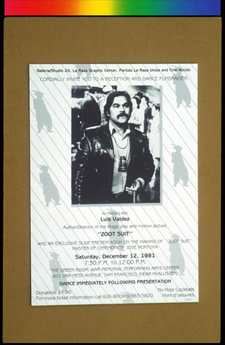 An Evening with Luis Valdez, Announcement Poster for