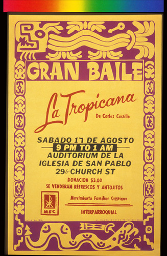 Gran Baile La Tropicana, Announcement Poster for
