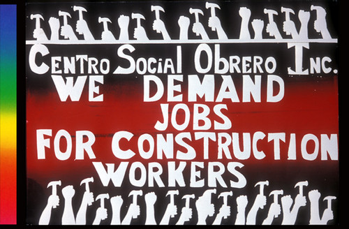 Centro Social Inc. We demand jobs for construction workers