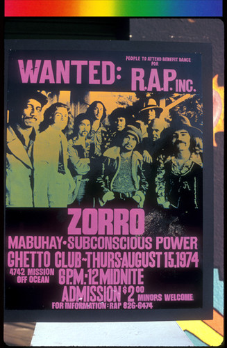 Benefit Dance for RAP and Co., Announcement Poster for