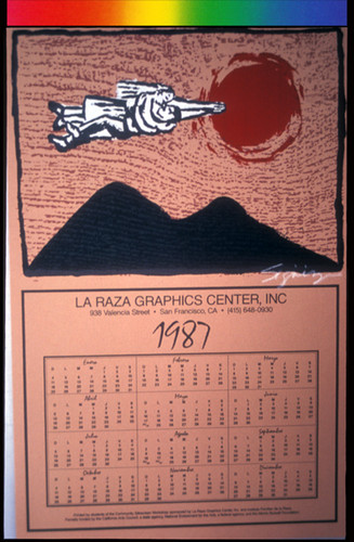 1987 Calendar for La Raza Graphics Center