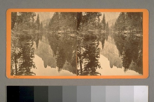 Laya/The Sentinel Rock Reflected. 3270 feet above the valley. [Yosemite Valley, California.]