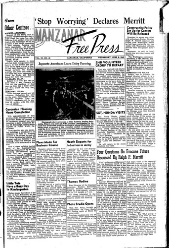 Manzanar free press, June 9, 1943