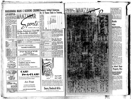 Manzanar free press, April 28, 1943